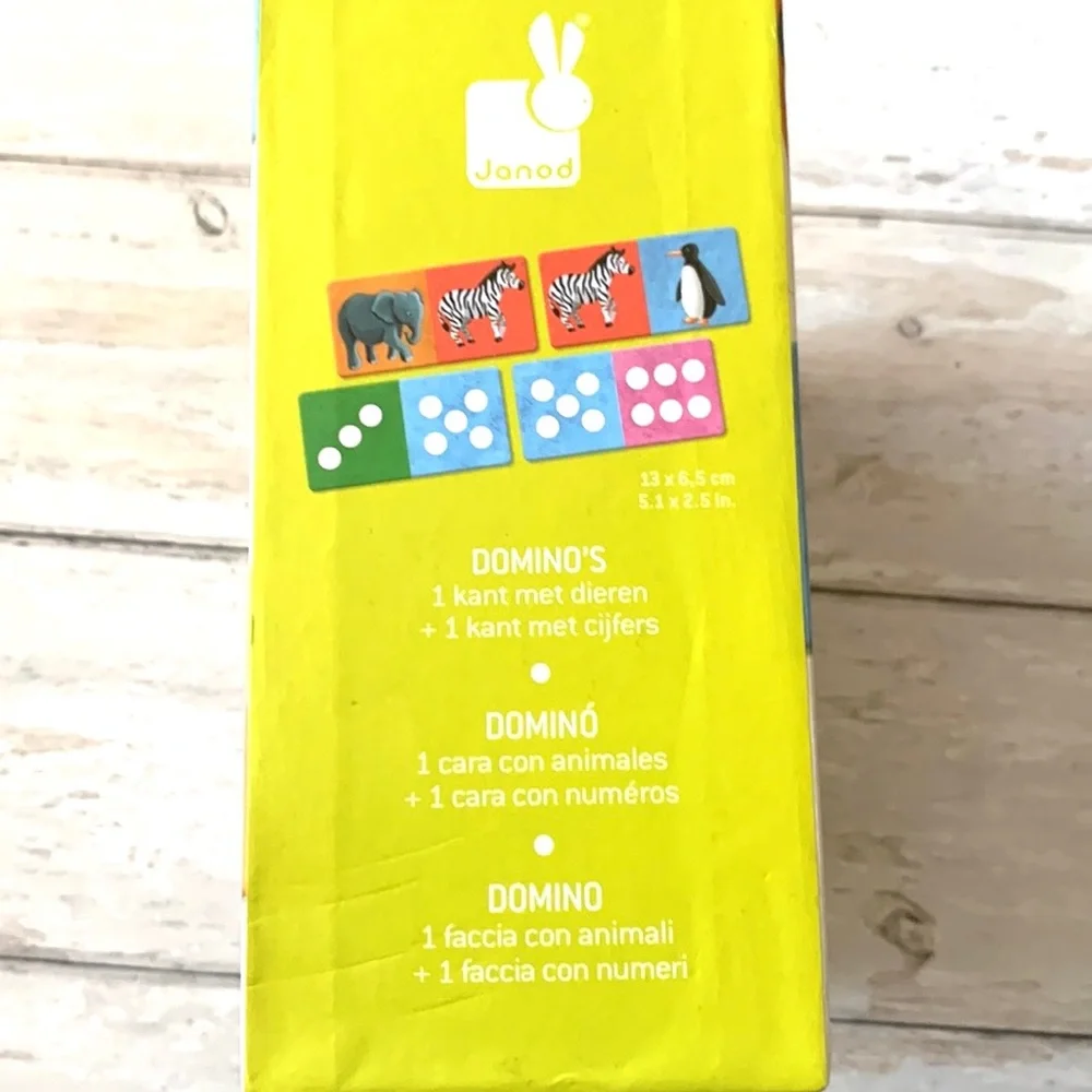 Janod Dominoes Animals Numbers Children’s Games Kids Toddler Toys Educational
